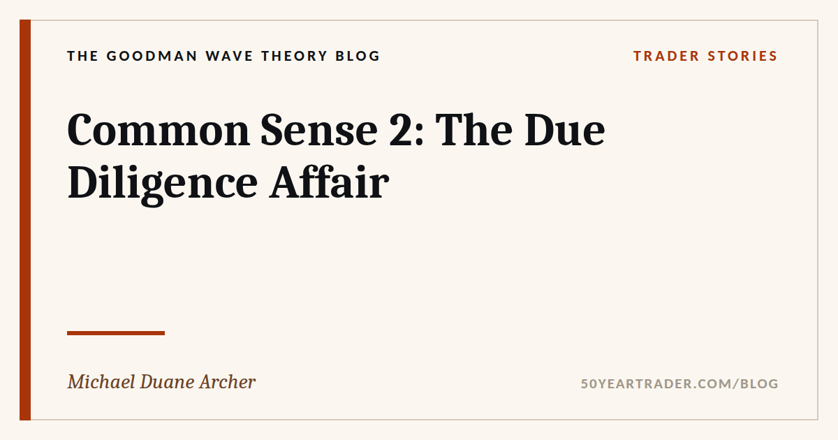 Common Sense 2: The Due Diligence Affair